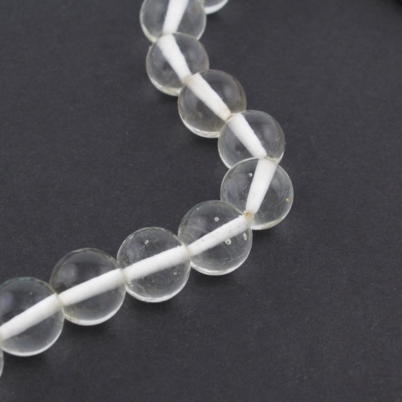 Vintage Clear Glass Orb Beaded Necklace Pools of Light Style - Picture 6 of 8